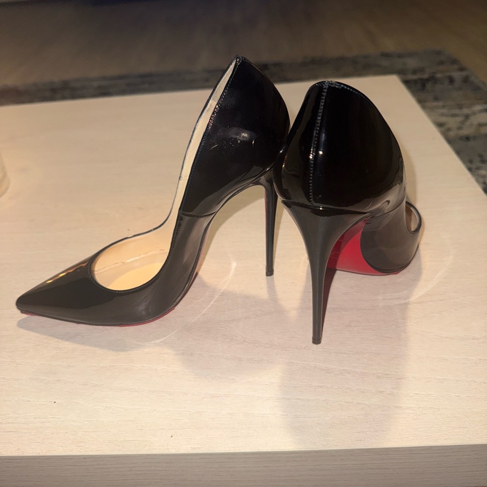 Christian Louboutin Black Patent Leather Heels - Picture 13 of 14